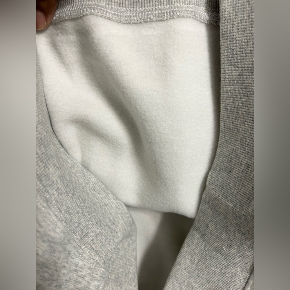 Parke Varsity Fleece Lined Mock Neck Sweatshirt Metallic/White - L/XL - Picture 11 of 13